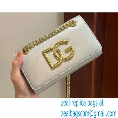 Dolce  &  Gabbana Calfskin 3.5 Chain phone bag Silver